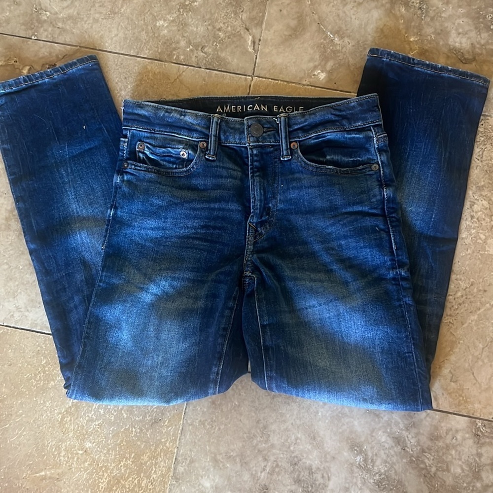 American Eagle, cozy air, flex ladies, jeans, straight size 26 excellent cond - Picture 2 of 15